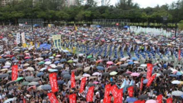 英媒 香港抗议北京统治15周年 c News 中文