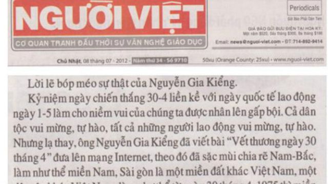 Người Việt bị phản đối vì đăng thư 'thân cộng'