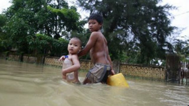 မြန်မာနိုင်ငံ ရေကြီးမှု မြင်ကွင်းကို တွေ့ရပုံ