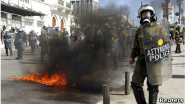 Столкновения в Греции
