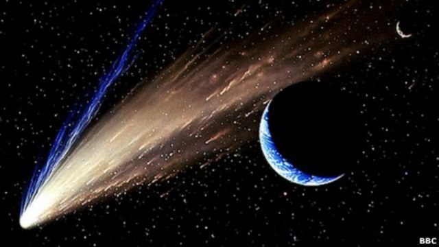 Ilustración de un cometa