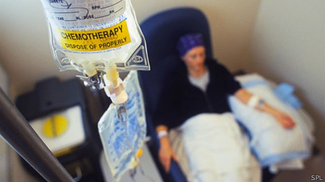 Persona enferma de cáncer
