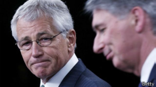 Чак Хейгел (слева) и Филип Хэммонд