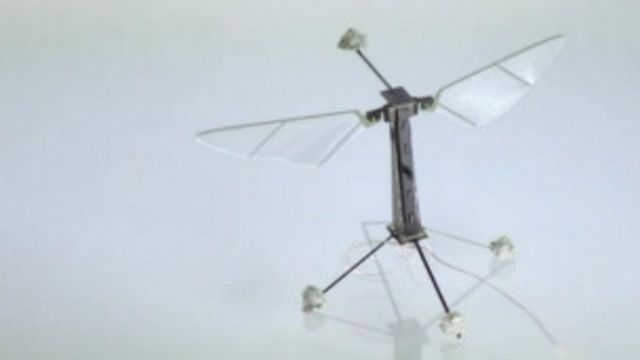 Robô voador branco