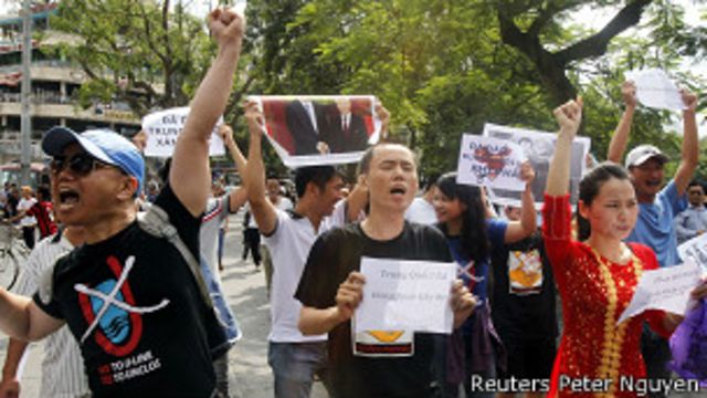 Đã xảy ra một số cuộc biểu tình chống Trung Quốc mặc dù Việt Nam không cho phép