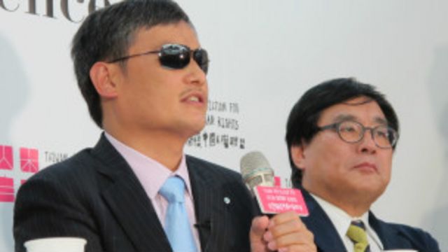 陳光誠在台召開國際記者會