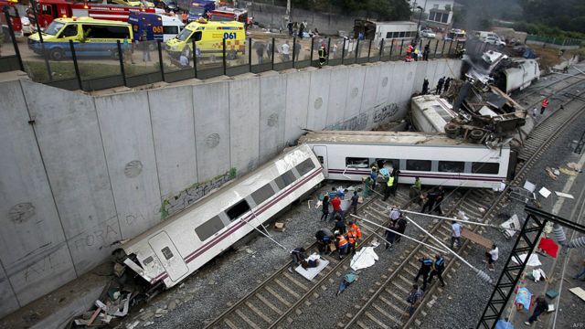 En fotos: el accidente de tren en Galicia - BBC News Mundo