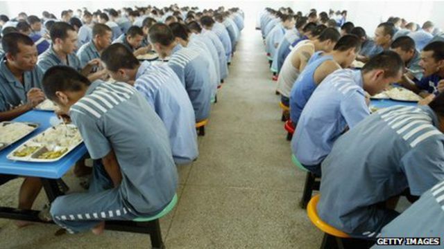 Prisioneiros na China. Foto: Getty Images