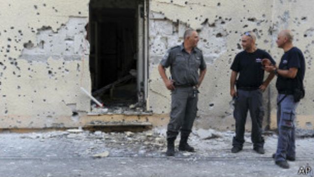 Повреждения от ракет в Израиле, выпущенных из Ливана
