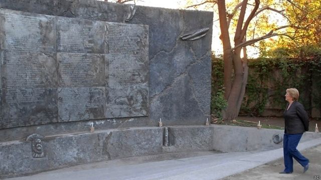 Michelle Bachelet en Villa Grimaldi
