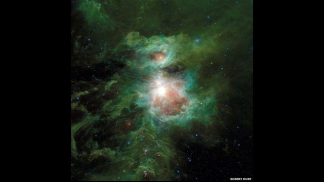 El espectáculo de polvo de Orion, 2013, de Robert hurt, CaITech, EE.UU.