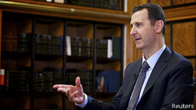 Presidente de Siria Bashar al Asad en entrevista el 12 de septiemre. Foto de archivo.
