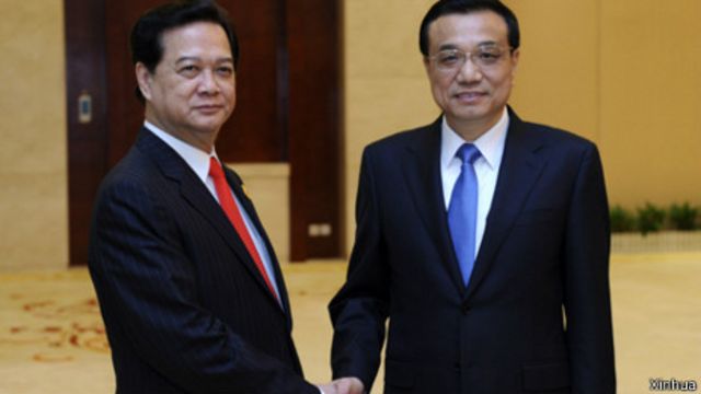 Thủ tướng VN Nguyễn Tấn Dũng và Thủ tướng TQ Lý Khắc Cường tại hội chợ TQ-Asean ở Nam Ninh