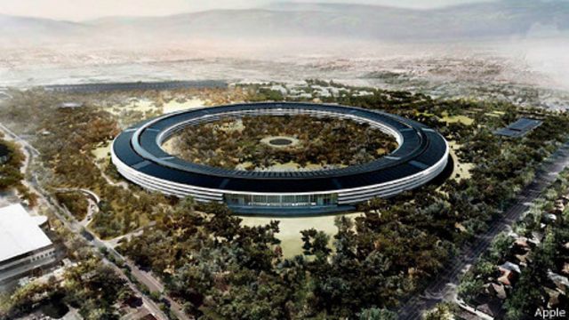 Recreación de la nueva sede de Apple