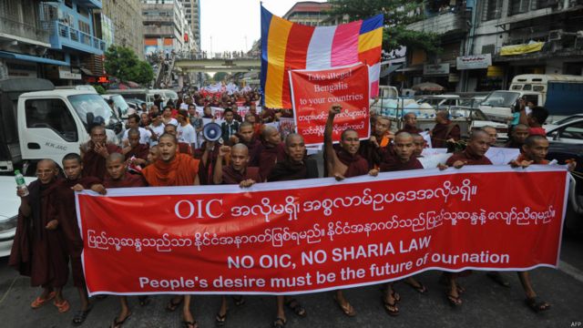Unjuk rasa di Yangon