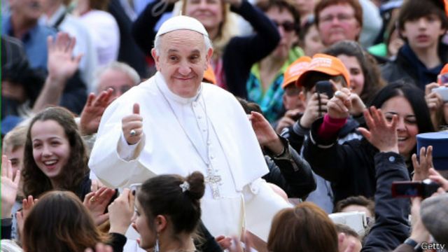 Папа римский на площади св. Петра