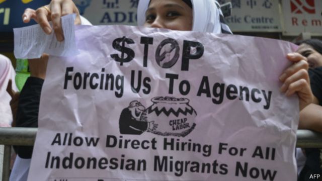 Migran Indonesia protes