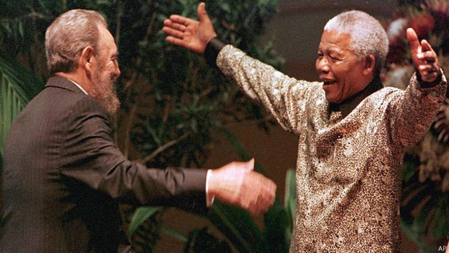 曼德拉感谢古巴领导人卡斯特罗对南部非洲人民反种族隔离斗争的大力支持