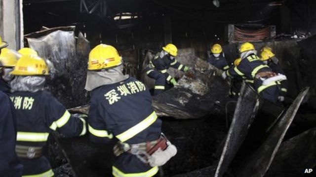 深圳消防表示，搜救、清理工作還在進行中