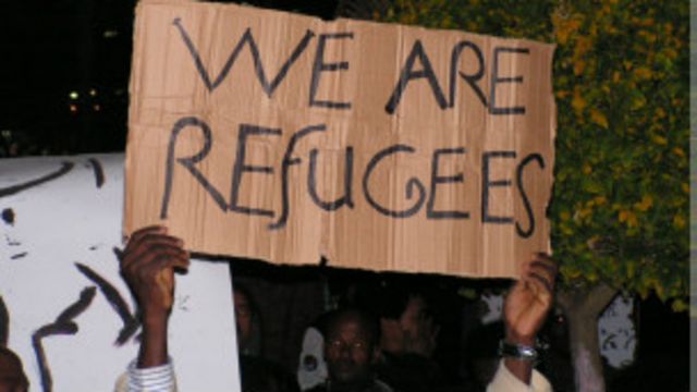 Manifestation de migrants africains