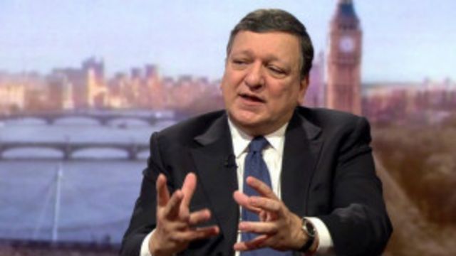 巴罗佐16日接受BBC早间新闻节目采访