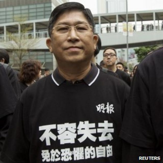 《明報》新任首席執行總編輯鐘天祥參與反暴力遊行（2/3/2014）