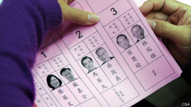 台湾2012总统大选选票