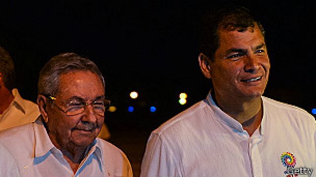 Raúl Castro y Rafael Correa
