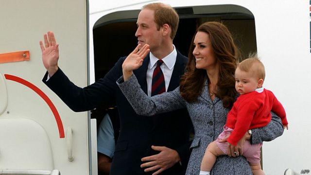William, Kate y George