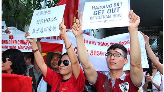 Biểu tình phản đối giàn khoan 981 ở Sài Gòn