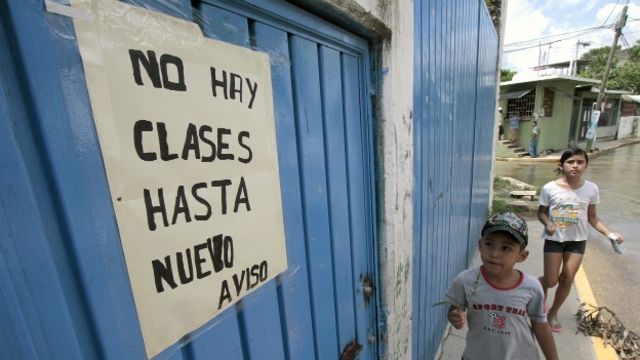 Escuela cerrada en Acapulco, Guerrero. Foto: AFP/Getty