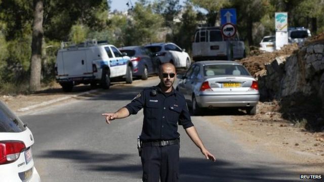 Polisi wa Israel akiwa West Bank