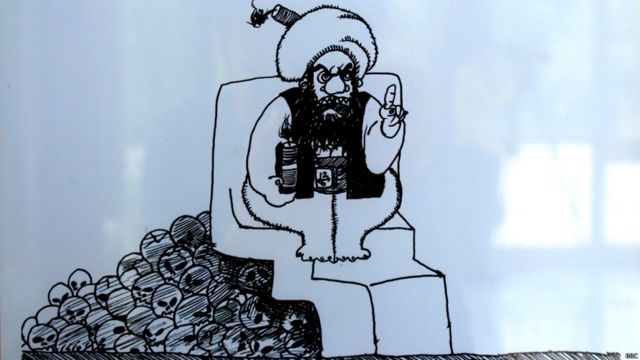 نمایشگاه کاریکاتور انتخابات ۲۰۱۴ و جنگ و صلح افغانستان Bbc News فارسی
