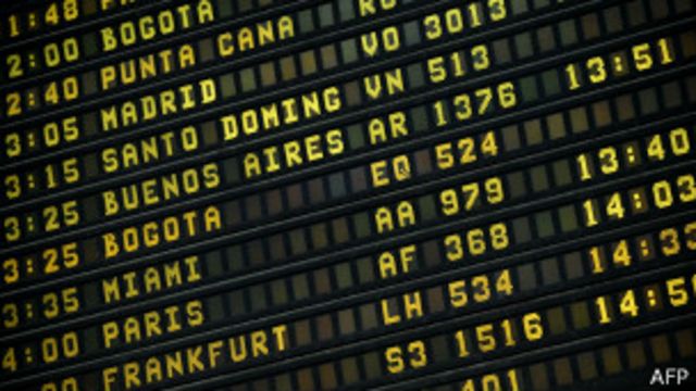 Panel con información de salidas