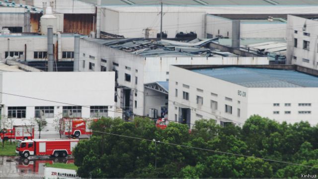 昆山市一家台資企業星期六（8月2日）上午發生工廠爆炸