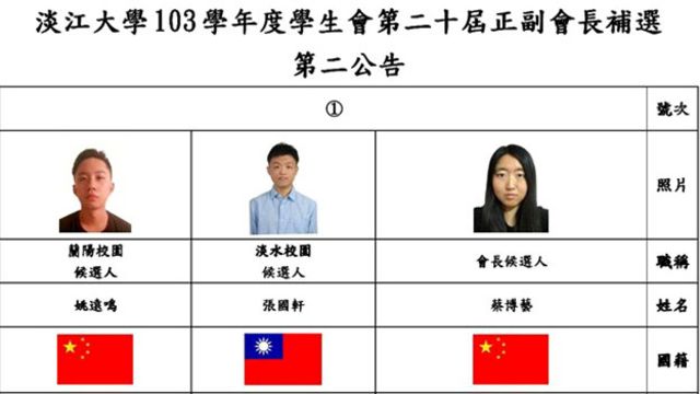 淡江大學學生會候選人