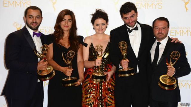 تسلم فريق عمل فيلم الميدان جوائز "إيمي" في حفل أقيم يوم السبت بمدينة لوس أنجليس الأمريكية