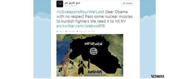 استخدم أنصار تنظيم الدولة الإسلامية تويتر سابقا للسخرية من جهود الغرب لمساعدة أعداء التنظيم