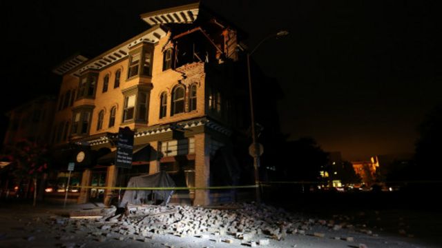 美國加州北部發生6.0級地震，造成人員受傷，建築受到破壞，之後發生大量小餘震。