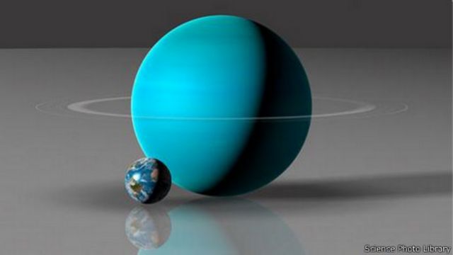 يبلغ حجم كوكب أورانوس نحو 60 ضعفا من حجم كوكب الأرض