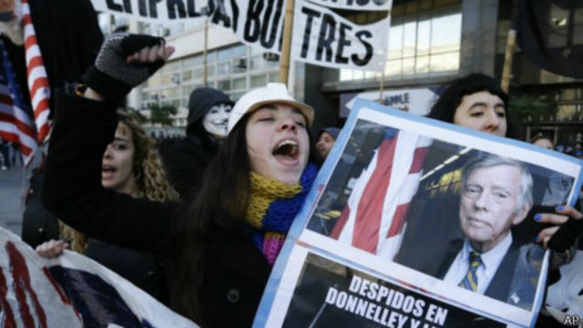 Protesta contra el juez Griesa