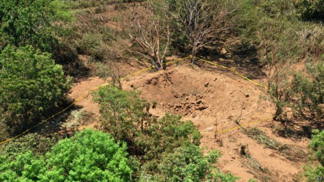 Cráter cerca del aeropuerto de Managua