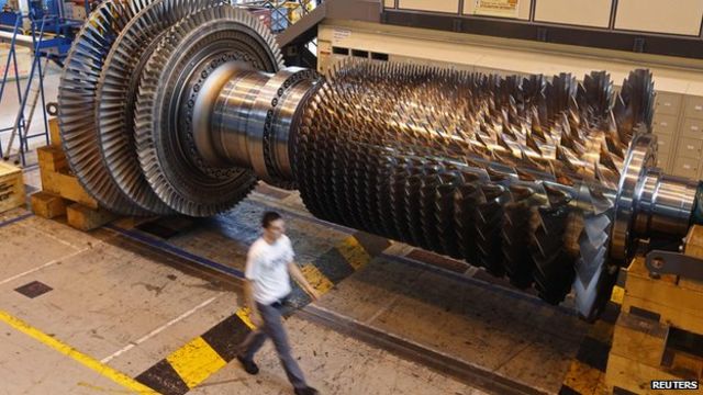 General Electric, que produce turbinas de gas como ésta, cree firmemente en la "innovación abierta".