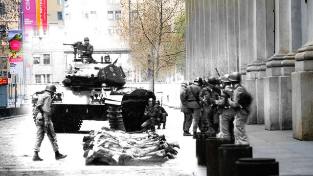 Imagens revelam contraste do momento atual com drama e violência vividos em 11 de setembro de 1973.