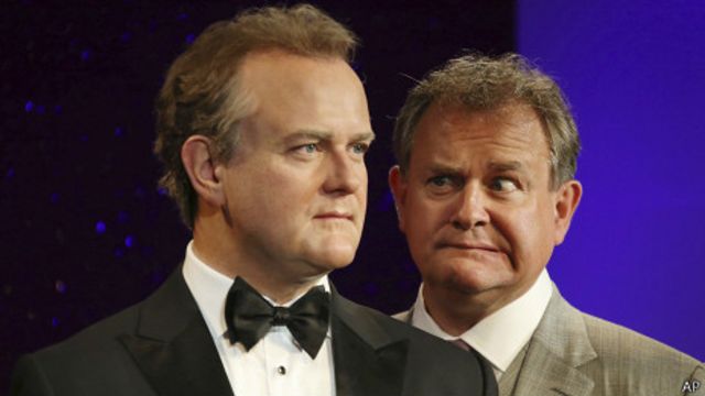 Conde de Grantham en cera y Hugh Bonneville