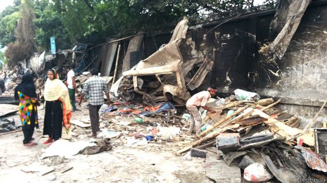 কারওয়ান বাজারে দোকান উচ্ছেদ অভিযান