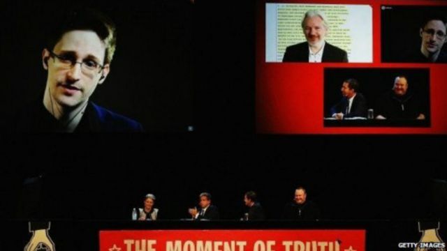 The subject of the espionage claims in the public meeting of the shark in the case of Edward Sanudin, and Julian Assange.
