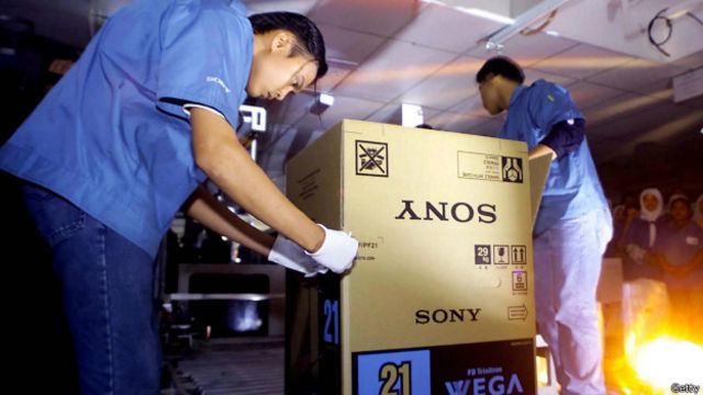 Fábrica de televisores en Malasia