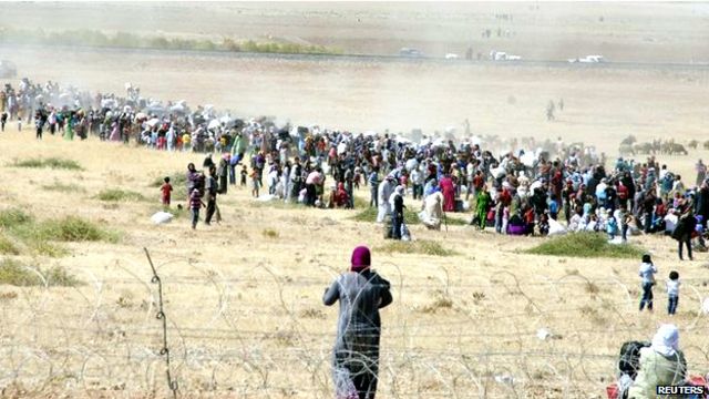 وصل عدد اللاجئين الاكراد السوريين الذي وصلوا تركيا 66 الف شخص.