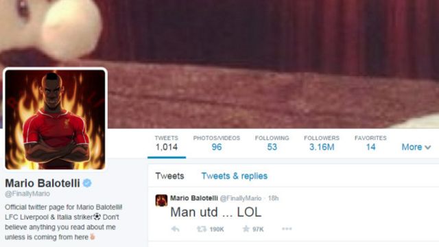 Ujumbe wa Balotelli ulioibua hisia za ubaguzi wa rangi kwenye mtandao wa twitter